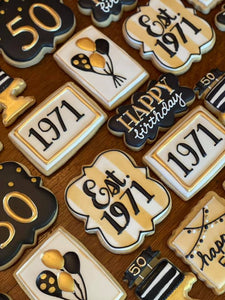 Theme Cookies w/Gold Accents